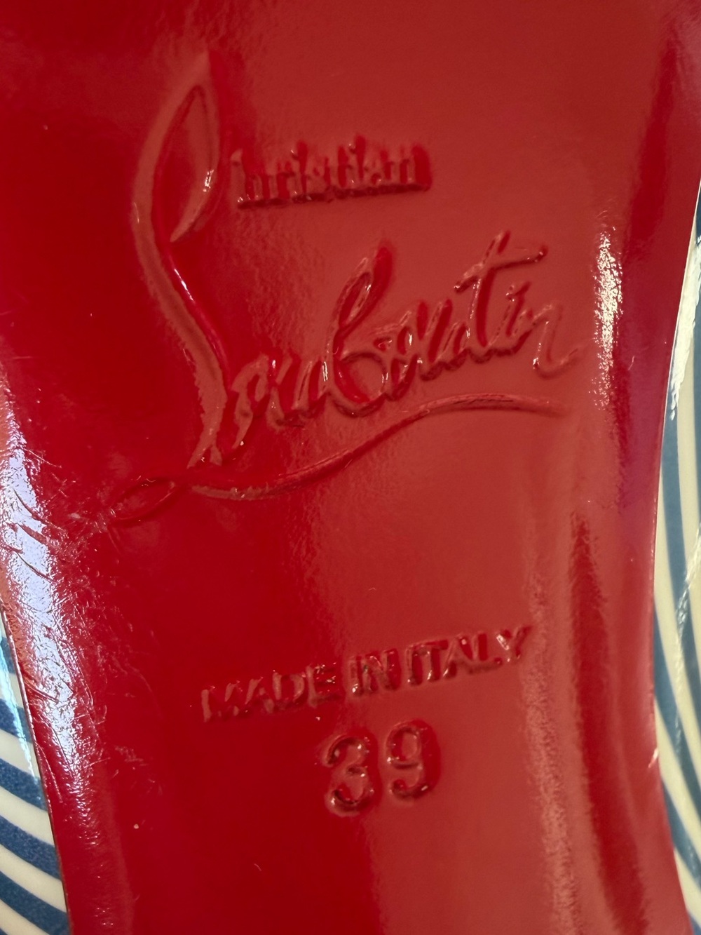 Christian Louboutin - Pigalle Follies 100 - Jeans/ Blanco - Picture 9 of 9